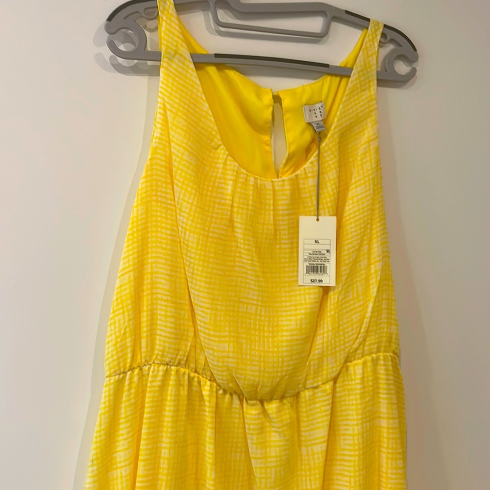 Yellow midi dress